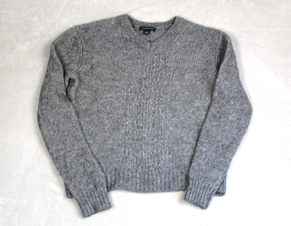 Banana Republic Sweater Womeons Medium Gray Wool Alpaca Preppy Winter